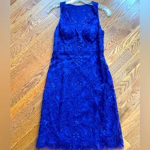 Sue Wong soutache and sequin cocktail dress
